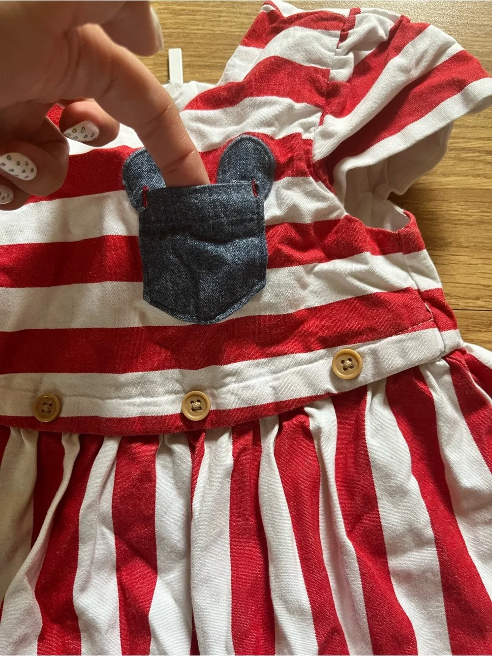 Disney Minnie Mouse Striped Dress for Baby Size 18-24 Months